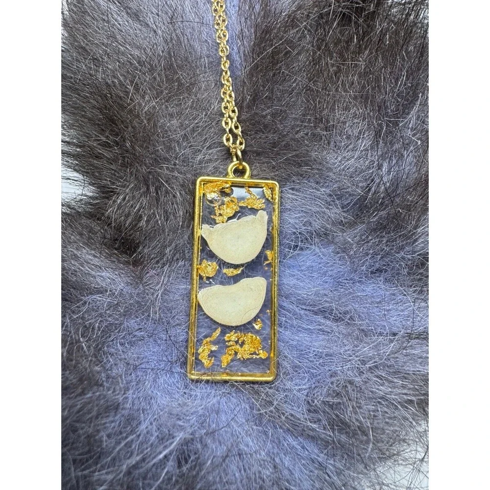 Small critter taxidermy handmade resin necklace